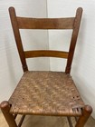 Antique Apple Wood  Chair Bent Ladder Back Early Fruitwood