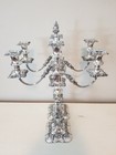 Gorgeous Antique Ornate Silver Plate 3 Light Candelabras Barker Ellis England