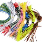 30pcs Bundles Bass Jig Skirts 50 Strands Fishing Jig Lures Tackle Replacement