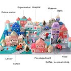 Wooden Building Blocks Set  City Construction Stacking Toy For Toddlers 3 
