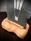 Sego Man Utah Pictograph Petroglyph Native Anasazi Cliff Rock On Black Slate