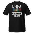 Usa Party Drinking Team T-shirt Funny Beer Tabs Design   Dtg Printed Unisex Tee