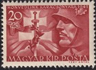 Stamp Hungary Sc B135-9 1941 3rd Reich Battle Soldiers Grenade Thrower Canon Mnh