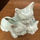 Three Cat Planter Light Blue Ceramic Vintage 3 5    X 5 5   
