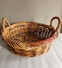 Vintage Wicker Basket With Handles     9    Tall 16    Long 15     Wide