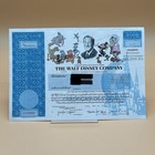 Vintage 1995 Walt Disney Co Stock Certificate 1 Share Framed Authentic Canceled