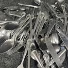 About 15 Pounds Of Vintage  Stainless    Modern Silverware Flatware Crafts Lot
