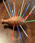 Mid Century Modern Danish Teak Hedgehog Porcupine Toothpick Holder