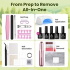 Beetles 55pcs Gel Nail Polish Kit With Uv Light  Nail Drill  32 Colors  Base Top
