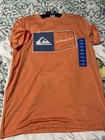 Quiksilver Boys Swim Set Orange Multicolor 3-piece Upf 50 Size Large  14 16 