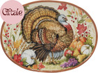 Harvest Blessings Ceramic Oval Turkey Platter     The Perfect Showpiece For Thanks