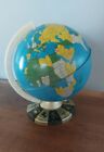 Vintage Tin Globe Ohio Art Co Metal World With Zodiac Symbols On Base  1960 s