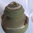 Ceramic Studio Pottery Lidded Cremation Urn Hand Made Un-glazed Storage Vessel