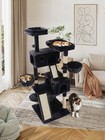 New Allewie 65in Cat Tree Tower Grey Cozy Multi Level Condo Hammock Condo