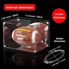 Football Display Case With Mirror Back And Base  Acrylic Display Case For Full S