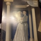Nib Wilton Large White Pillar Keepsake Wedding Bride Groom  Cake Topper Display