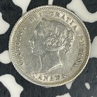 1880-h Canada 5 Cents Lot c8643 Silver  Nice Detail  Old Cleaning