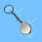 Silver 20x Pocket Magnifier Gift Metal Folding Glass With Key Chain Jewelry Loup