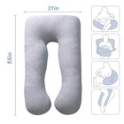 Moon Pine Pregnancy Pillow  U Shape Full Body Pillow For Maternity Support 