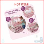 Badger Basket Doll Crib With Bedding  Storage Baskets  Mobile   Personalization