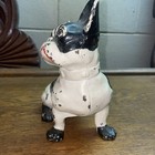 Antique Hubley     Cast Iron French Bulldog Doorstop Original Paint 8    Tall