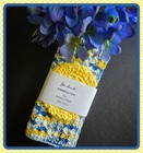        Set lot 2 Handmade Crocheted Cotton Dish wash Cloths   Face Scrubbie     