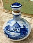 Vintage Bols Hand-painted Bottle decanter Blue Delft Zenith Holland