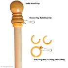 Wood 5 Foot Flag Pole