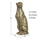 Cheetah Statue Home Decor Leopard Sculpture Resin Sitting Cheetah Figurine De   