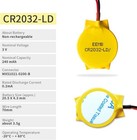 10 Pack Cmos Battery Cr2032 3v Lithium Battery With 2 Pin 2 Wire Cable And Mole