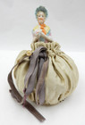 Antique Porcelain Woman Half-doll Sewing Pin Cushion - Made In Germany