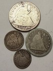 Us Seated Liberty - 4 Coin Type - Half Dime To Half Dollar - Mixed Dates   Mints