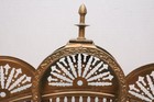 Vtg Cameo Pierced Brass Fireplace Screen Peacock Fan Art Deco 38 x25  Victorian 