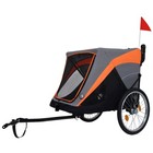 Pet Bike Trailer   Push Cart     88lb Capacity  Detachable Hitch  Storage