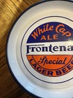 Vtg Antique Frontenac White Cap Ale Beer Tray Enamel On Metal Great Shape 