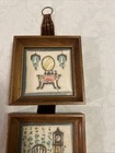 Vintage  Wall Hanging Art Needlework Furniture W  Velvet Ribbon