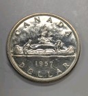 1957  Canada Silver  1 Dollar Coin   T216