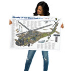 Uh-60m  Black Hawak Cutaway Poster 24in X 36 In