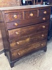 Antique Primtive Tall Chest Dresser 18th Century 1780 Pegged Bracket Foot