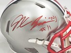 Jaxon Smith-njigba Auto Ohio State Buckeyes Flash Silver Speed Mini Helmet Bas