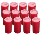 13 Dram Pop Top Pill Bottles     Child Resistant Waterproof Red Transparent