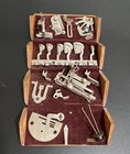 Antique Singer Sewing Machine Oak Puzzle Box W  Attachments