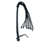 Handmade Genuine Bullhide Leather Flogger   Durable Whip With 9 Braided Tails