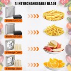 Commercial Vegetable Fruit Chopper Stainless Steel French Fry Cutter Manual Pota