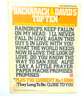 Bacharach   David s Top Ten Sheet Music Book Piano   Guitar With Chords 1969