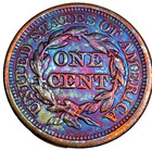 Super Toner 1848 Braided Hair Large Cent Au bu Features Beautiful 1c Copper Coin
