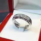 2ct Round Cut Lab Created Diamond Men s Wedding Band Ring 14k White Gold Plated