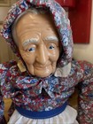 Large Vintage Old  Lady Doll  Porcelain Doll Antique Folk Primitive Fun     