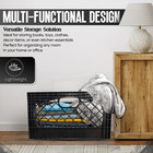 Juggernaut Storage 24qt Plastic Heavy-duty Milk Crate  Black