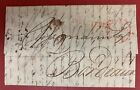 Great Britain  1827 Stampless Cover folded Letter  From London To Bordeaux